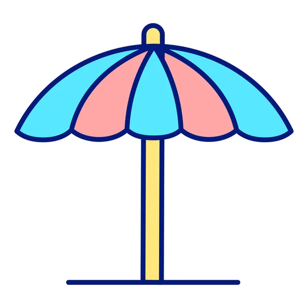 Payung Golf Ikon Ilustrasi Pada Latar Belakang Putih Gaya Warna - Stok Vektor