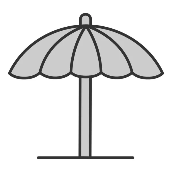 Golf Umbrella Icon Illustration White Background Grey Style — Archivo Imágenes Vectoriales