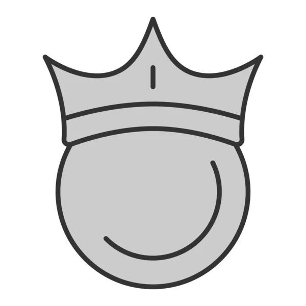 Корона Ячі Гольфу Іконка Ілюстрація Білому Тлі Сірий Стиль — стоковий вектор