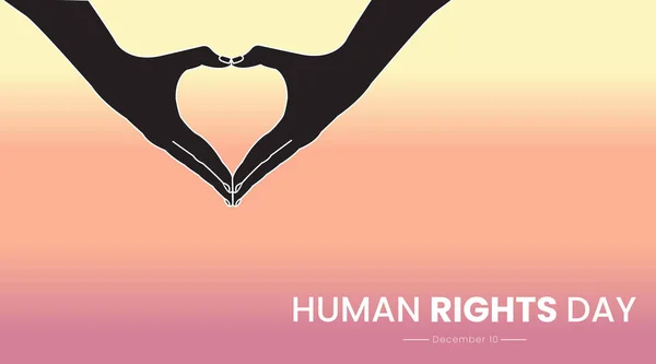 人权日数字矢量图解 单片10横幅设计 — 图库矢量图片