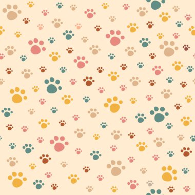 Çizgi film, düz renk, sevimli, şirin, dikişsiz desen, patili kedi. Bebek tekstil, kumaş, tasarım, dekor, hediye paketi, kağıt, bebek partisi, tebrik kartı, not defteri, koleksiyon defteri..