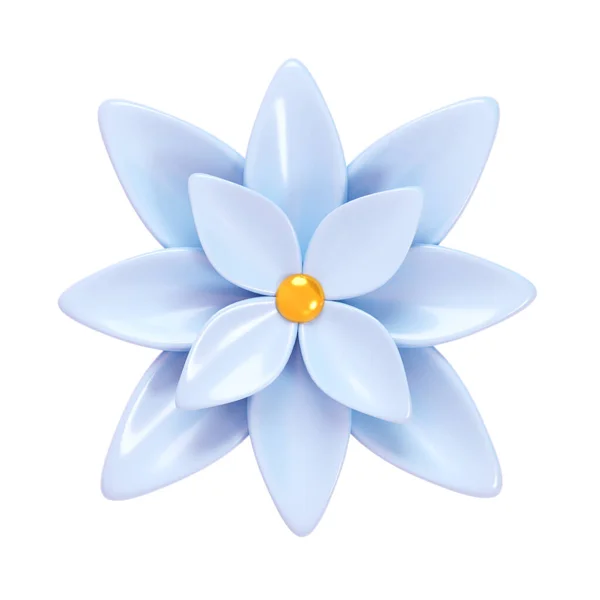 Render Blue Flower Isolated Background — Stock Fotó