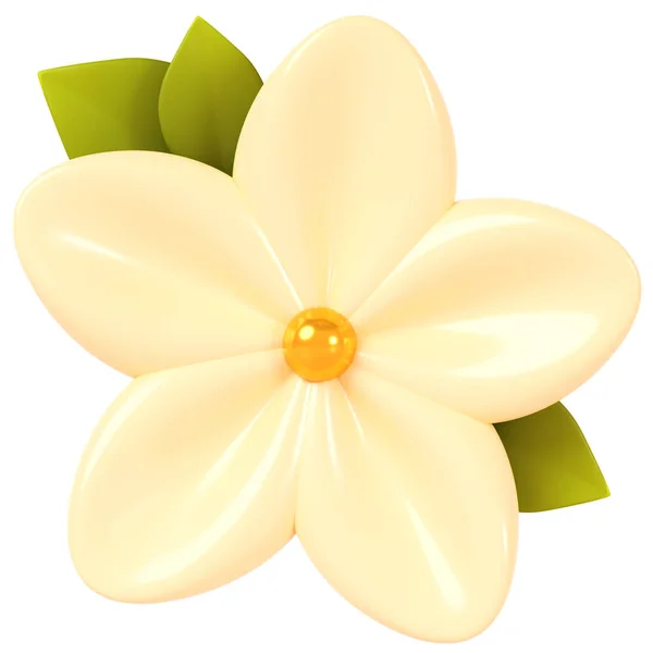3D render. Yellow flower isolated on background