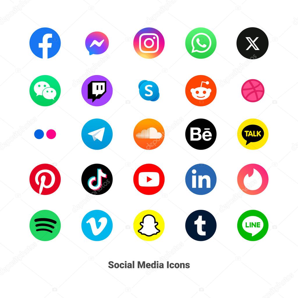 Icons Collection Symbols Set Vectors