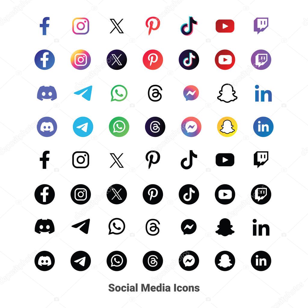 Icons Collection Symbols Set Vectors