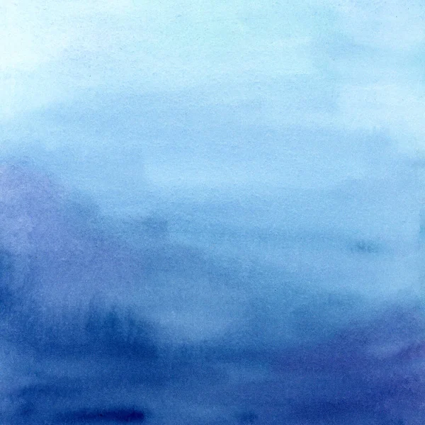 stock image Sea, ocean abstract blue background. Hand painted watercolor wash