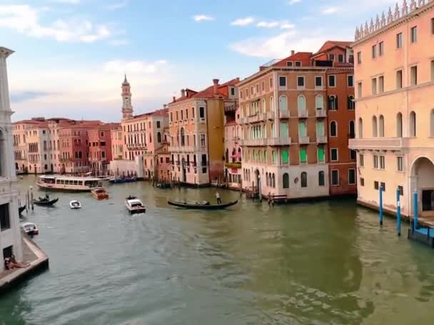Imágenes Cautivadoras Las Encantadoras Vías Fluviales Arquitectura Atemporal Venecia Una — Vídeo de stock