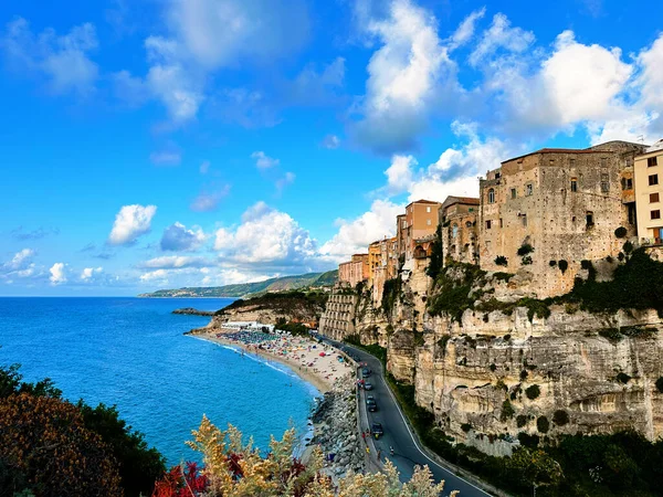Μαγευτική Ομορφιά Των Ακτών Συλλαμβάνεται Μια Φωτογραφία Της Tropea Ιταλία — Φωτογραφία Αρχείου