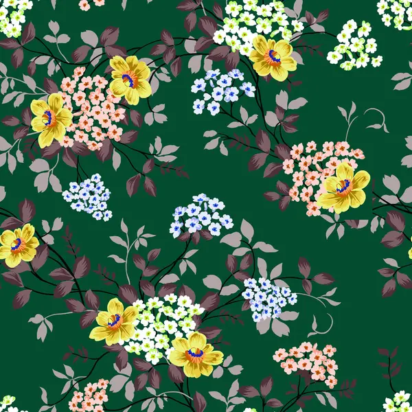 Fantezi çiçekli kusursuz desen, doğal duvar kağıdı, çiçek desenli kıvrım çizimi. Paisley el çizimi elementler. Ev dekoru