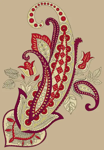 Gömlek Önü Arkası için Tekstil Paisley Çiçekleri Motifi, Şal Köşesi Tasarımı için Motifi Soyut ve Arkaplan, Duvar Kağıdı için Geometrik Desen ,