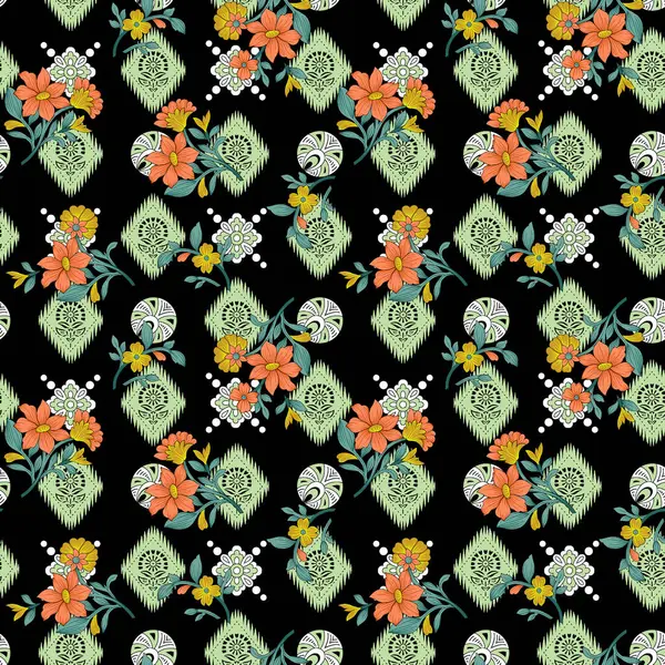 Tekstil kumaşı için Geometrik Çiçekler Deseni güzel çiçek deseni soyut desen, Geometrik Arkaplan, duvar kağıdı, ekran ve dijital bez baskı