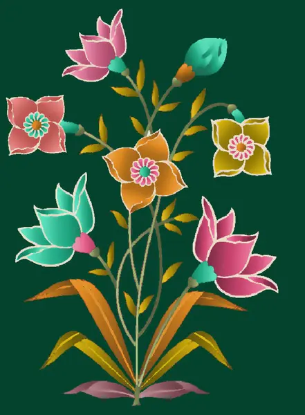 Gömlek Önü Arkası için Tekstil Paisley Çiçekleri Motifi, Şal Köşesi Tasarımı için Motifi Soyut ve Arkaplan, Duvar Kağıdı için Geometrik Desen ,