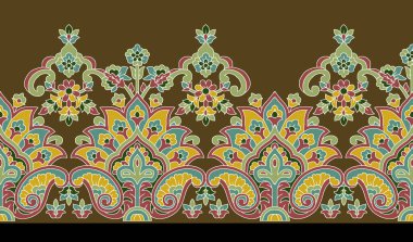 Çiçekler ve Paisley çizgili Tekstil kumaş baskısı için güzel çiçek desenli soyut desen, Geometrik arkaplan, duvar kağıdı, ekran ve dijital bez baskı