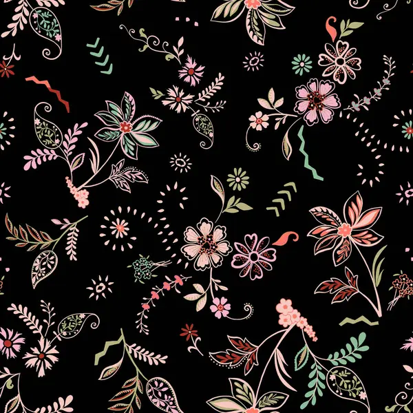 Tekstil çiçek desenli süsleme arkaplan, duvar kağıdı ve dijital kumaş baskı ve ekran baskısı için soyut 