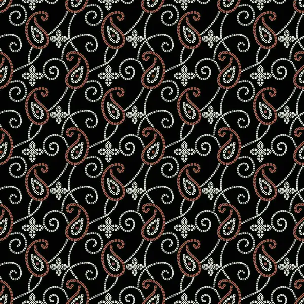 Vektör kusursuz desen. siyah, beyaz ve beyaz renkler. Klasik klasik kalıp.