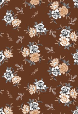 Benzersiz renk eşleşmesi, süslemedeki arkaplan deseni ve dijital ve ekran baskısı için Tekstil Tasarımı için Soyut Desen deseni ile güzel Allover çiçek desenini tekrarlıyor 