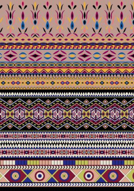 Tekstil arkaplan çizgileri ve soyut çiçekler için sınır tasarımı dijital yazdırma ve ekran yazdırma için tekstil tasarımı 