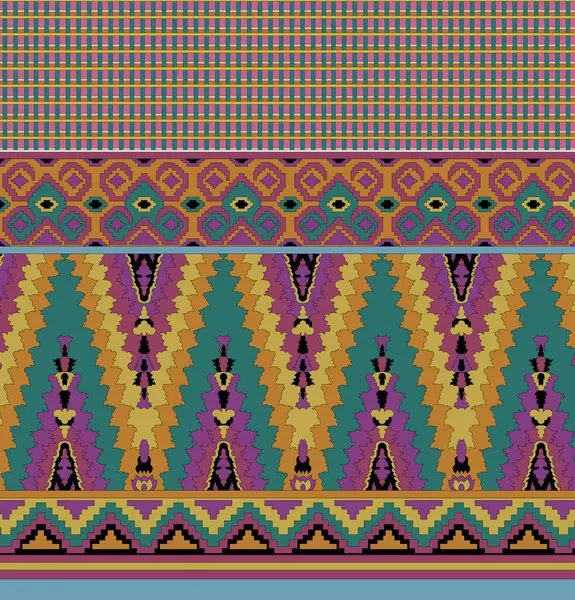 Güzel kenar çiçekleri ve kayan geometrik Allover süslemedeki desen tekrarlayan arkaplan deseni ve dijital ve ekran yazdırmak için tekstil tasarımı için soyut desen  