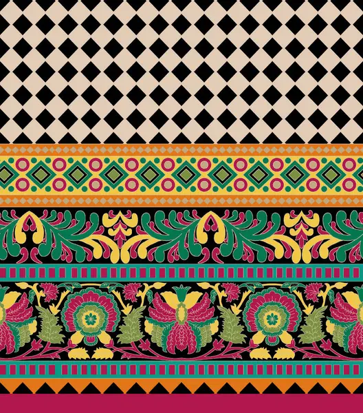 Etnik tarzda kusursuz vektör deseni