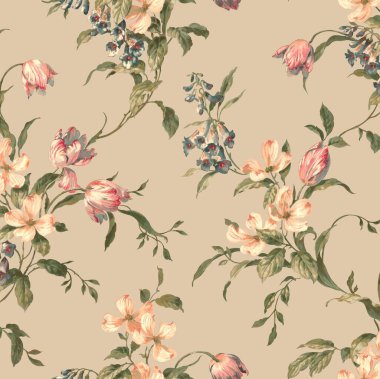Benzersiz renk eşleşmesi, süslemedeki arkaplan deseni ve dijital ve ekran baskısı için Tekstil Tasarımı için Soyut Desen deseni ile tekrarlayan güzel çiçekler.  