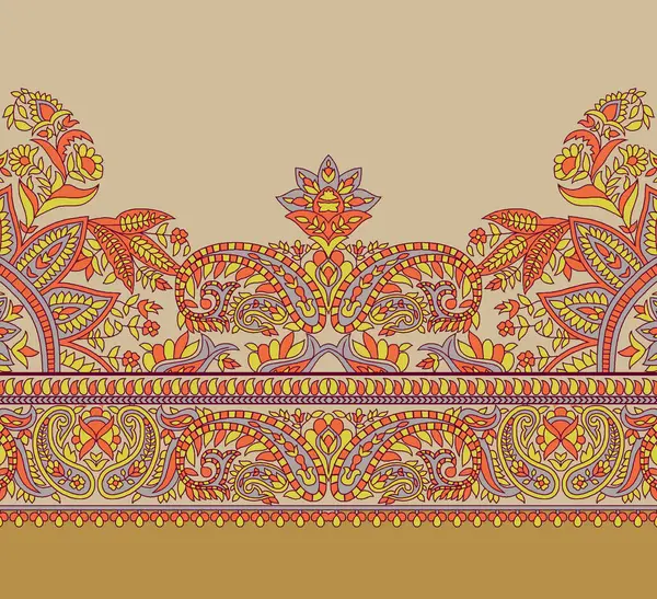 Dijital yazdırma tasarımı için soyut Dijital ve Ekran Deseni Sınır Tasarımı 