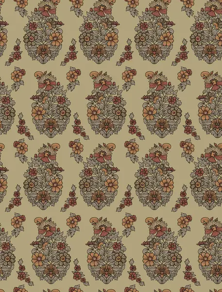 Sayısal ve Ekran Yazdırma Tasarımı için Paisley Tekstil Arkaplan Deseni 