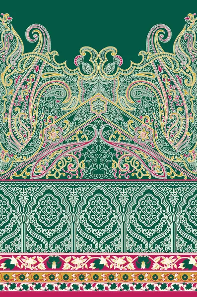 Kumaş baskı tasarımı için tekstil Soyut ve Geometrik Çiçekler kenarlıkları Dijital ve ekran desenli desen biçimi 