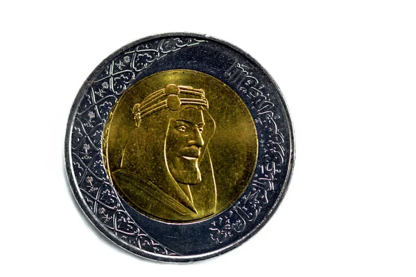 Lado Anverso Sar Dos Riales Arabia Saudita Serie Monedas 1438 —  Fotos de Stock