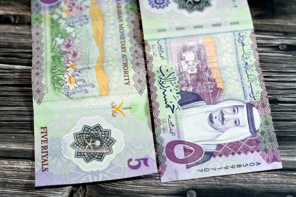 New Polymer Sar Five Saudi Arabia Riyals Cash Money Banknote — Stock Photo, Image