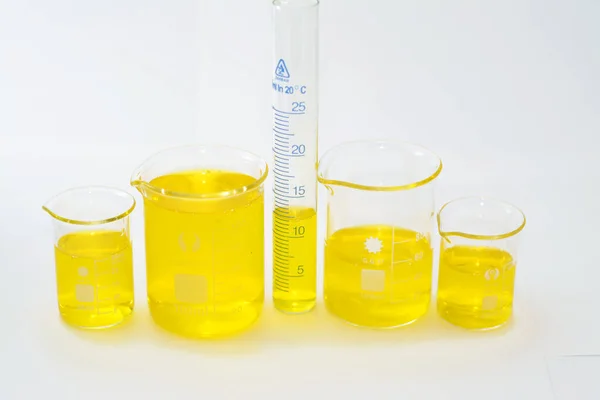 Cairo Egypt October 2022 Laboratory Set Glassware Graduated Cylinder Volumetric — Stock Photo, Image