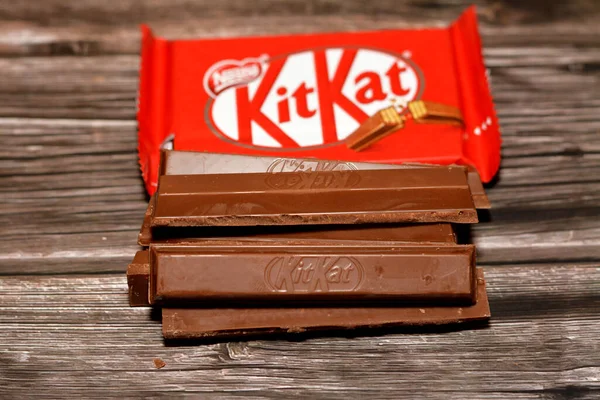 Cairo Egypt November 2022 Kitkat Chocolate Covered Wafer Bar Confection — Stock Photo, Image