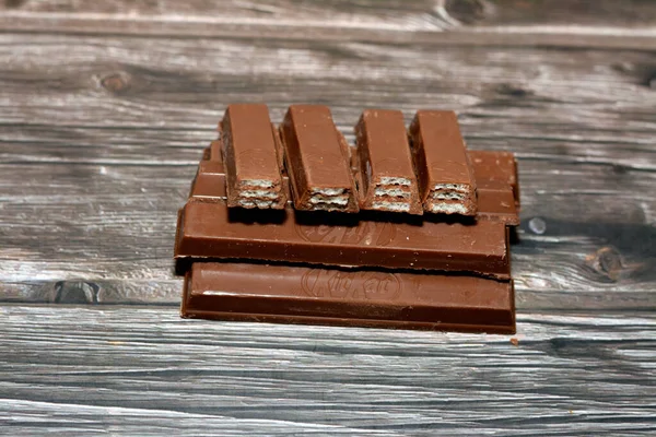 Káhira Egypt Listopad 2022 Kitkat Čokoládou Potažené Oplatky Cukroví Vytvořené — Stock fotografie