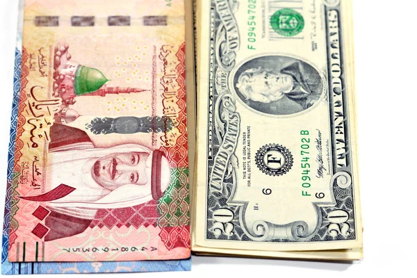 100 Саудовских Риялов Наличные Деньги Банкнота 100 Sar Участии Короля — стоковое фото