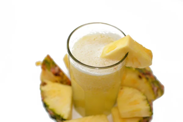 Succo Ananas Ananas Comosus Pianta Tropicale Con Frutto Commestibile Famiglia — Foto Stock