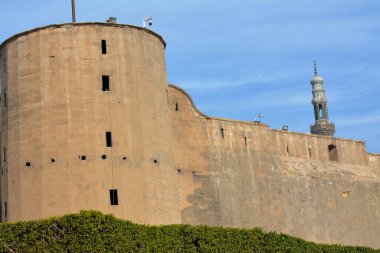 The Citadel of Cairo or Citadel of Saladin, a medieval Islamic-era fortification in Cairo, Egypt, built by Salah ad-Din (Saladin) and further developed by subsequent Egyptian rulers, selective focus