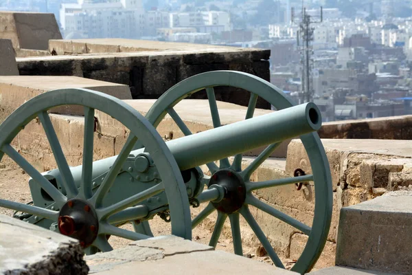 Cairo Citadel iftar cannon, Salah El Din Castle Ramadan Cannon that goes off and fire to announce breakfast time at sunset in Ramadan fasting month for Muslims to alert citizens to break their fast
