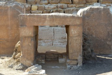 The mortuary funerary temple or sanctuary, causeway and the valley temple of The Bent Pyramid of king Sneferu, A unique example of early pyramid development in Egypt located at Dahshur Badrashin