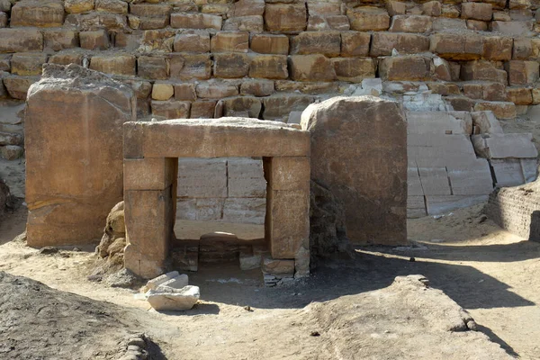 The mortuary funerary temple or sanctuary, causeway and the valley temple of The Bent Pyramid of king Sneferu, A unique example of early pyramid development in Egypt located at Dahshur Badrashin