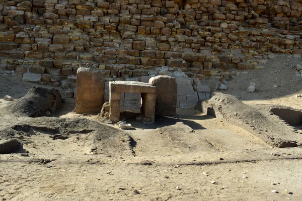 The mortuary funerary temple or sanctuary, causeway and the valley temple of The Bent Pyramid of king Sneferu, A unique example of early pyramid development in Egypt located at Dahshur Badrashin