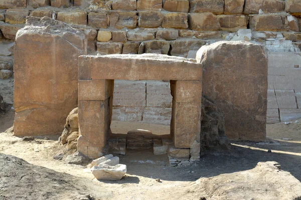 The mortuary funerary temple or sanctuary, causeway and the valley temple of The Bent Pyramid of king Sneferu, A unique example of early pyramid development in Egypt located at Dahshur Badrashin