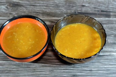 Lentil soup is a soup with lentils as its main ingredient; it may be vegetarian or include meat, using yellow red lentils with vermicelli, used in Europe, Latin America and the Middle East