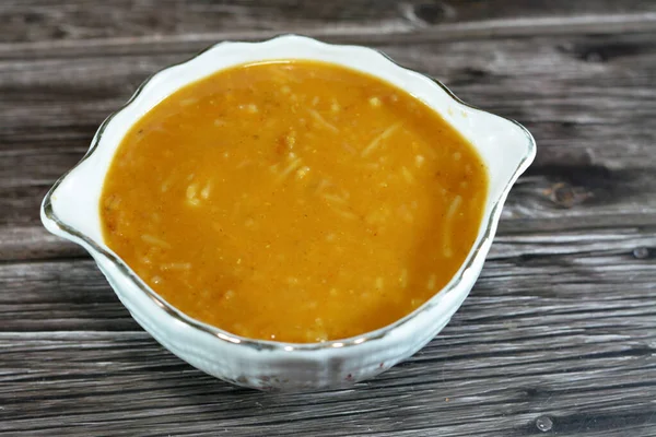 Lentil Soup Soup Lentils Its Main Ingredient May Vegetarian Include — Stock fotografie