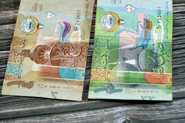 Koweït Demi Quart Dinar Billets Papier Billets Cash Billets Monnaie — Photo