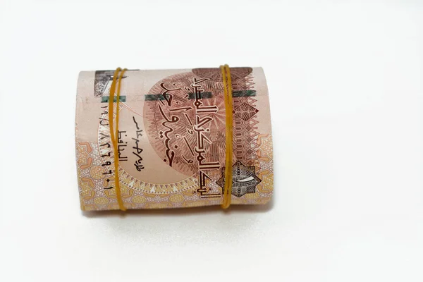 Egypte Geld Bundel Rol Van Ponden Egp Een Egyptisch Pond — Stockfoto