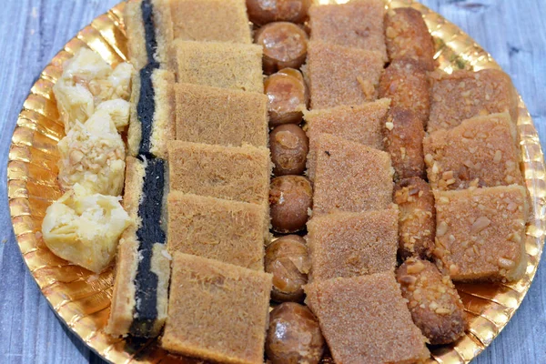 Cocina Árabe Dulces Postres Oriente Medio Siria Egipto Turquía Deliciosa — Foto de Stock