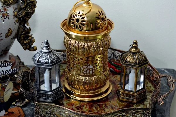 Ramadan Lantaarn Lamp Fanous Ramadan Als Een Feestelijke Viering Van — Stockfoto