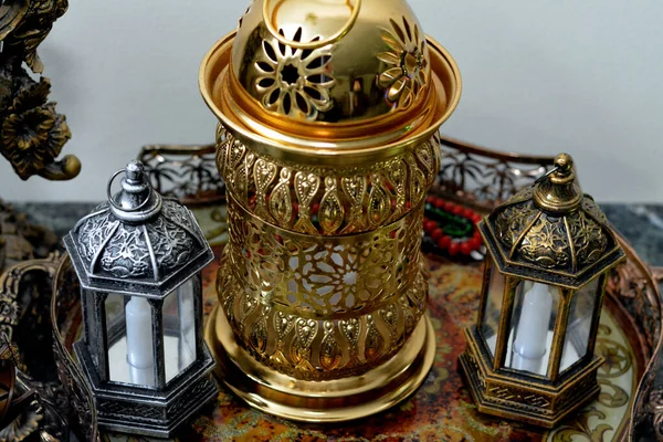 Ramadán Lucerna Lampa Nebo Fanous Ramadán Jako Slavnostní Oslava Islámského — Stock fotografie