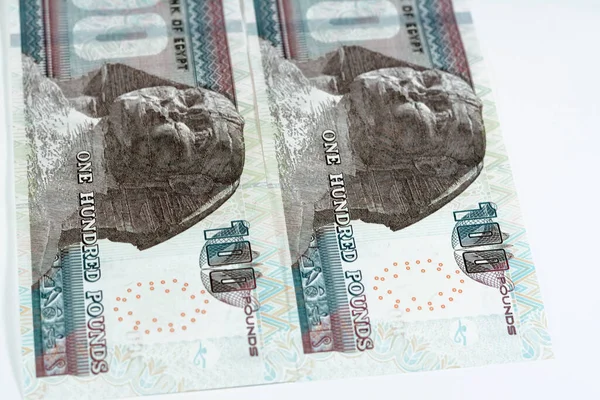 Moneda Egipcia 100 Egp Cien Billetes Cien Libras Egipcias Gastos —  Fotos de Stock