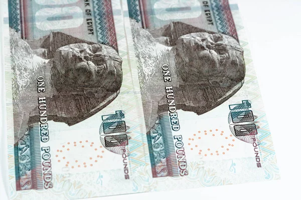 Єгипетська Валюта 100 Епа Єгипетські Фунтові Купюри Витрати Використання Концепції — стокове фото