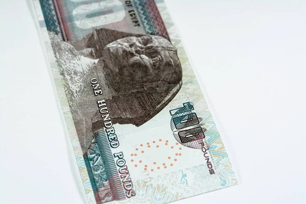 Valuta Egiziana 100 Egp Cento Sterline Egiziane Spesa Dando Utilizzando — Foto Stock
